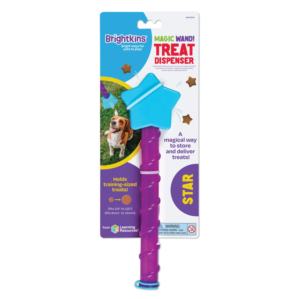 Magic Wand Treat Dispenser: Star - Playful Dog Toy and Puppy Toy, Multi-Color